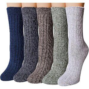 Wool Socks for Women, Winter Warm Stocking Stuffers Gifts for Women Cabin Crew H